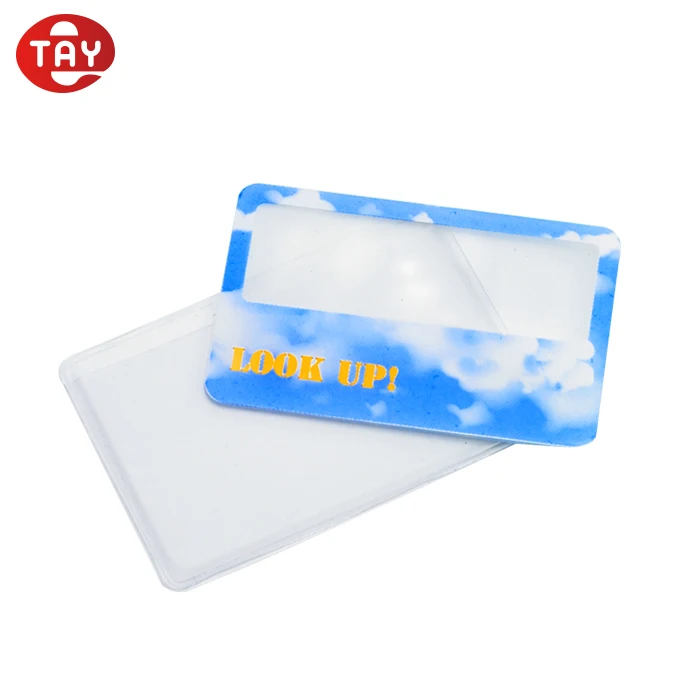 Flexible PVC Credit Card Size Magnifiers 3x Magnifying Card