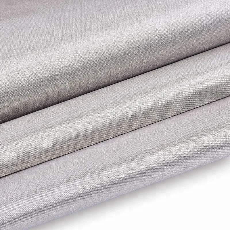 China Factory Wholesale Sliver Gray EMI Shielding Fabric for RFID Wallet Lining Block Signals Rfid Blocking Fabric for phone bag