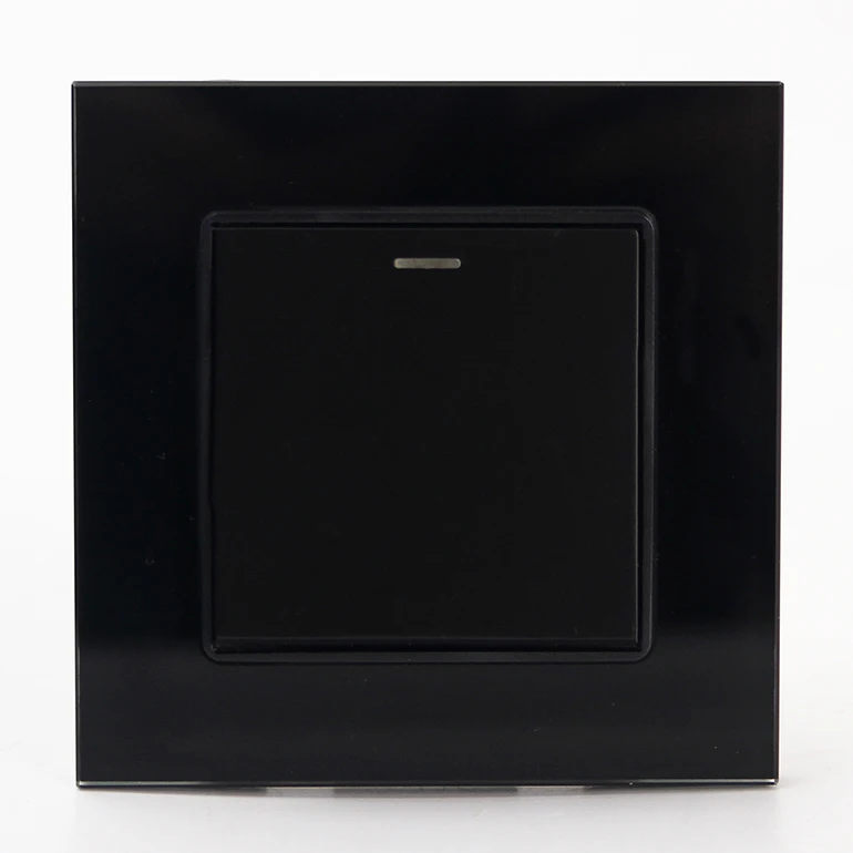 Crystal glass related control switch one gang light rocker switch panel