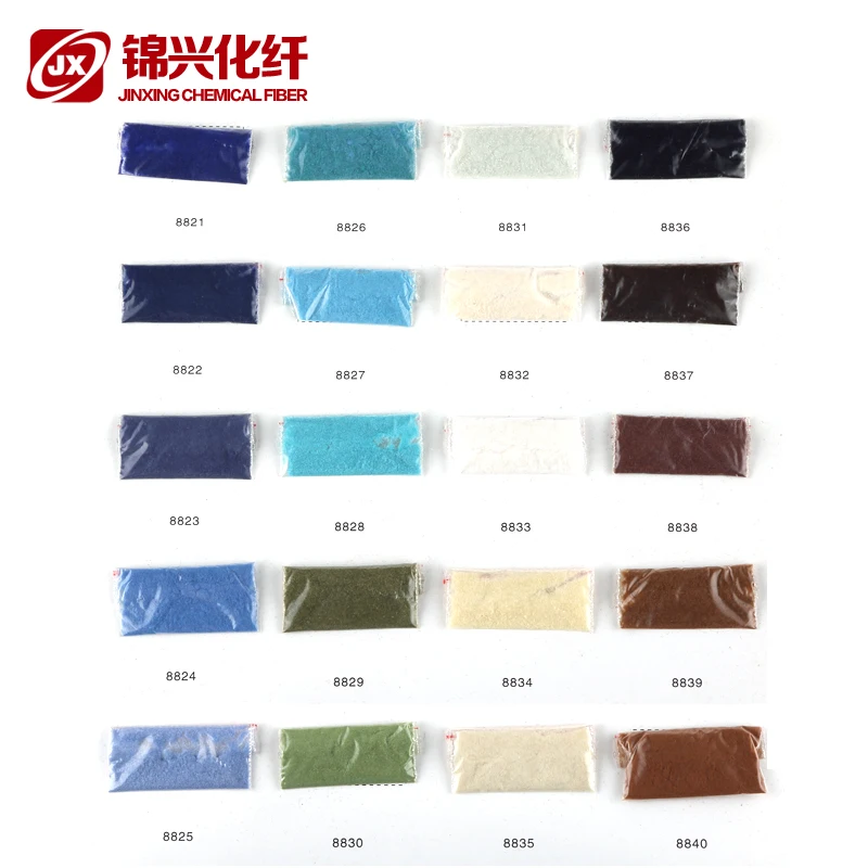 100% nylon 66 flock fibers 1.5D*0.6mm bright with MSDS certificate