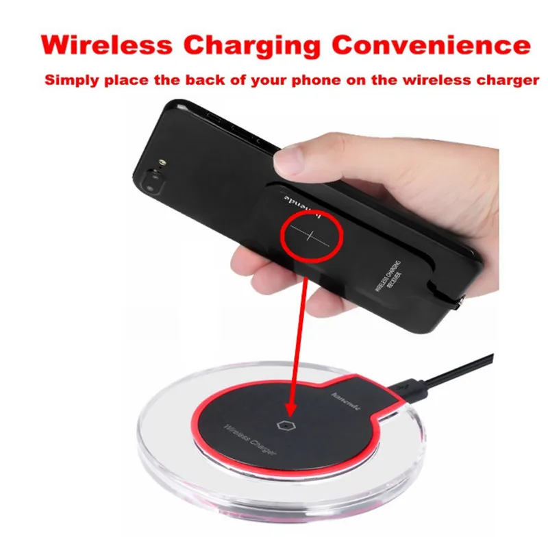 
Mobile phone charger wireless charger For iPhone X 8 8 Plus power bank Pad Dock Charging 