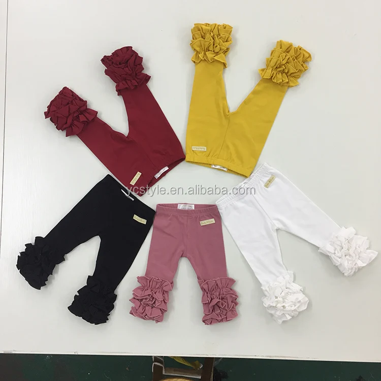 American apparel sew sessy icing ruffle legging pants for little girl
