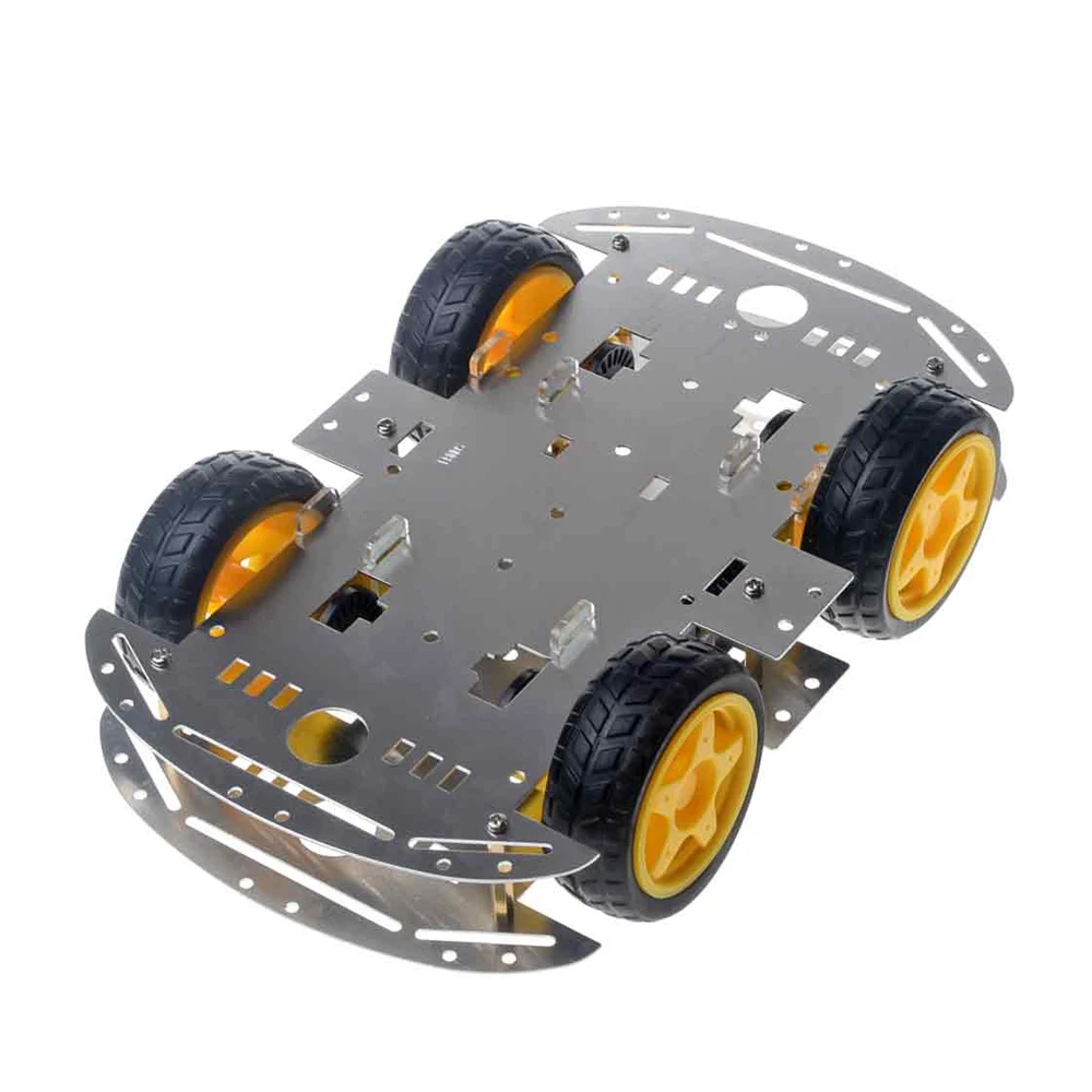
Aluminum car chassis 4 Wheels Smart robot Car chassis Kit for Arduinos  (60787900531)