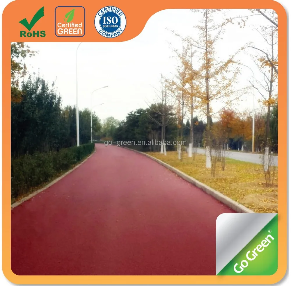 Garden road materials cold mix color asphalt with 1.2cm thickness