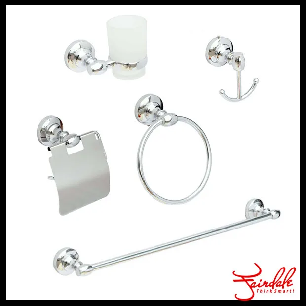 горячая продажа современные хромированная 5 шт дешевые продукты ванной комнаты