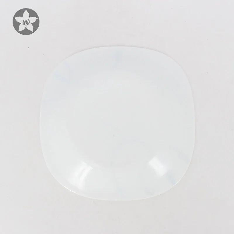 Microwave oven safe opal glassware heat resistant opal glassware dinnerware opal flat plate