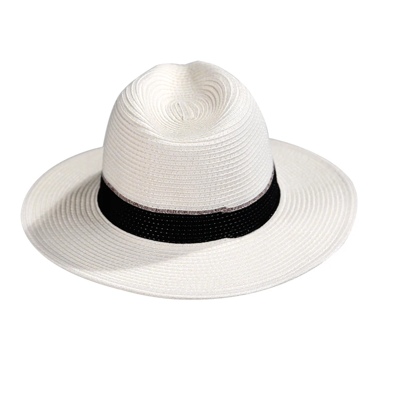 Hot selling Washable And Foldable UV Protect Straw White Panama Hat