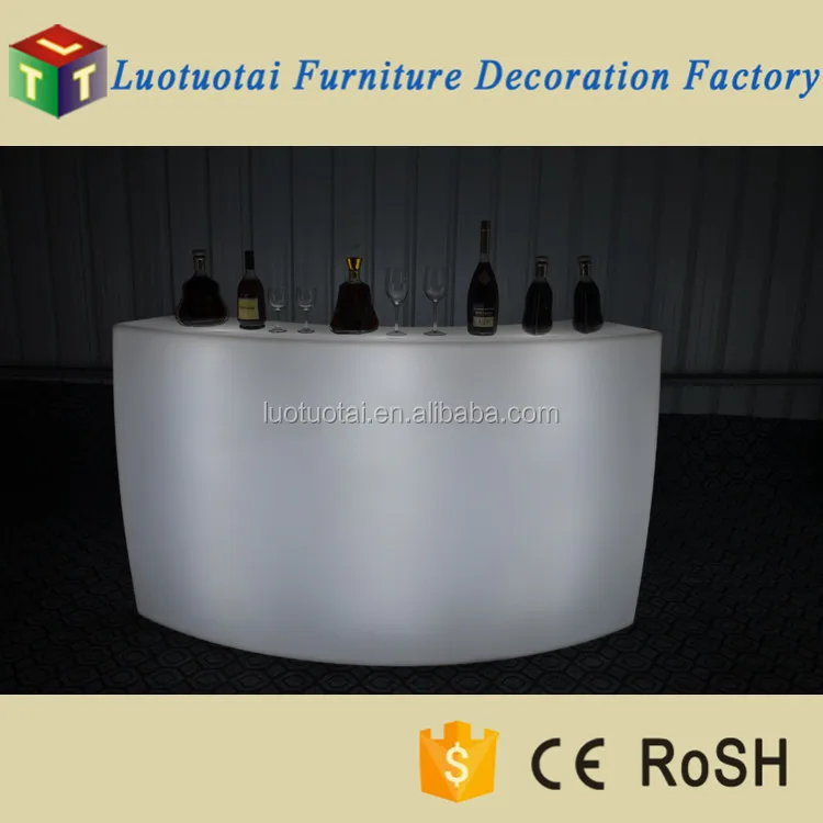 
Illuminated flashing color changing led bar furniture/portable bar counter/led plastic bar counter 