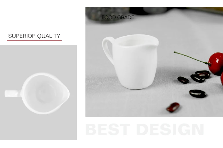 Недорогой Белый Маленький сливочный 80 мл керамический молочный горшок из Китая