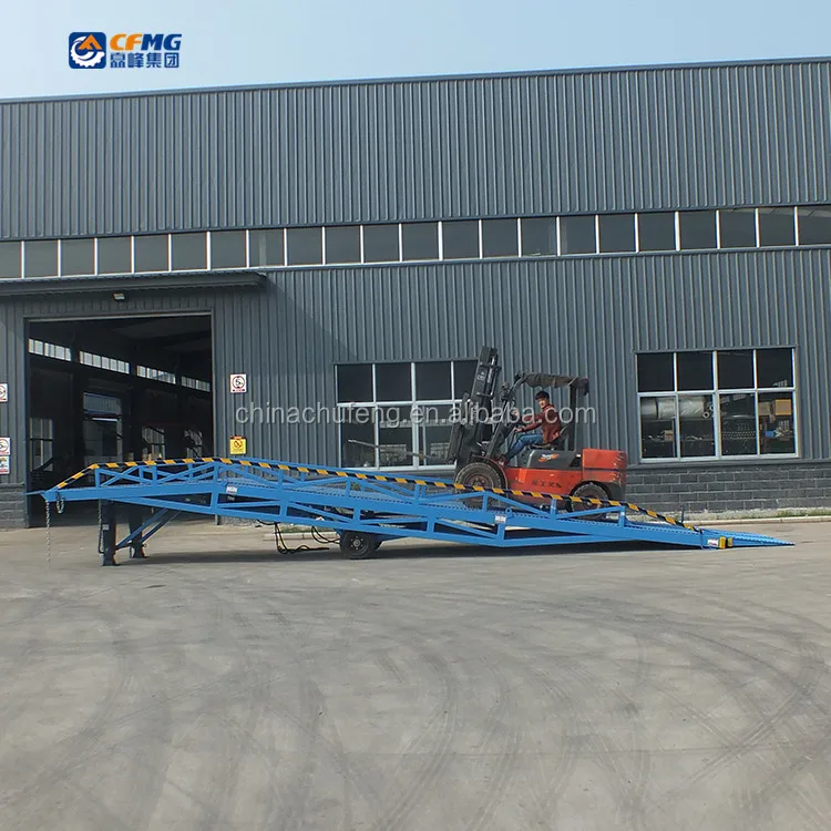 Cheap price hydraulic slope ramp forklift leveler loading dock ramp