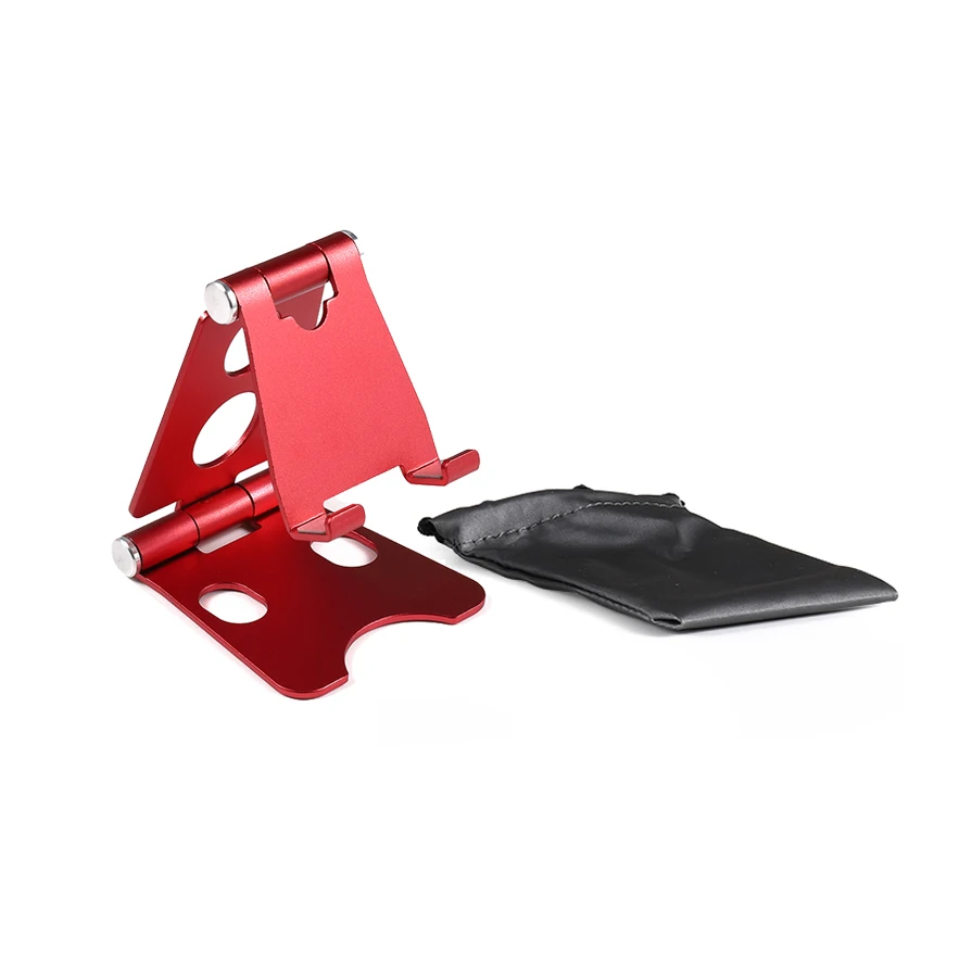 Cheap Small Metal Soft Rubber Folding Office Cell Phone Holder for Desk