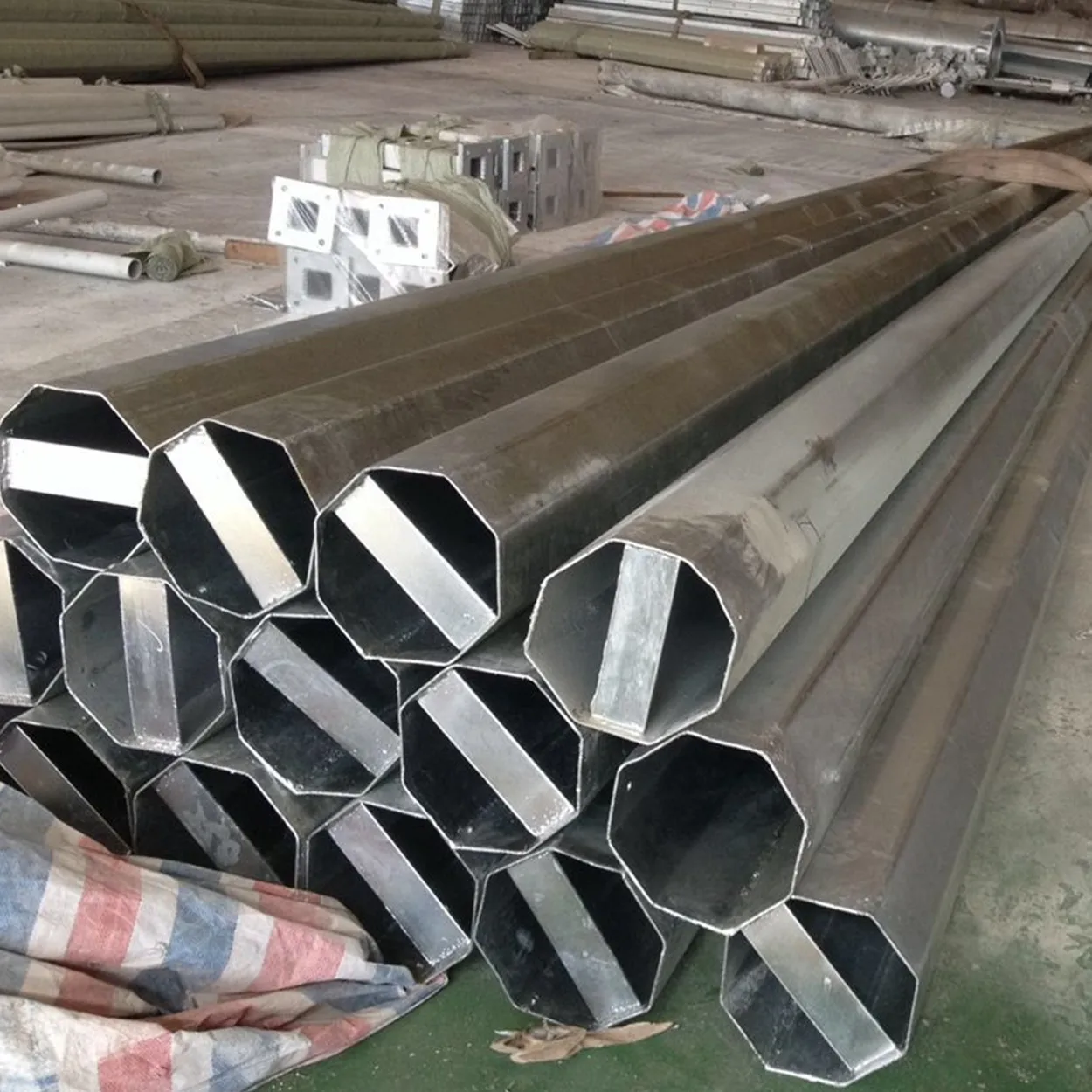 40ft Hot Dip Galvanized Steel Conical electrical power utility tubular pole