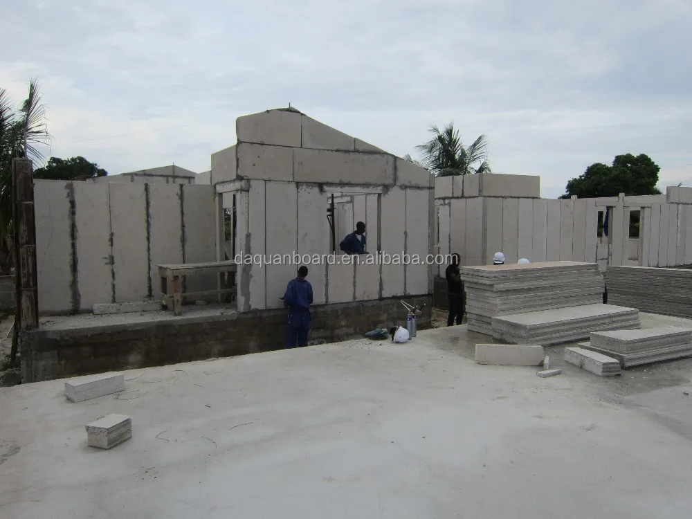 2020 Wuhan Daquan Prefab house/ villa/ bungalow/ chalet/ cottage/ hotel/ apartment - lightweight EPS Cement sandwich wall panel