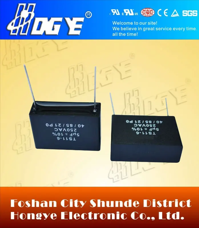 Factory Direct Sale capacitor compressor Dc Link CBB61 capacitor for ac for Motor motor