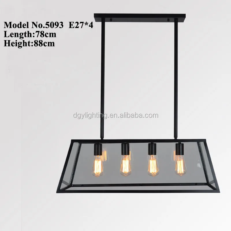 2 3 Lights vintage industrial traditional kitchen dining room iron hanging lighting pendant lamp