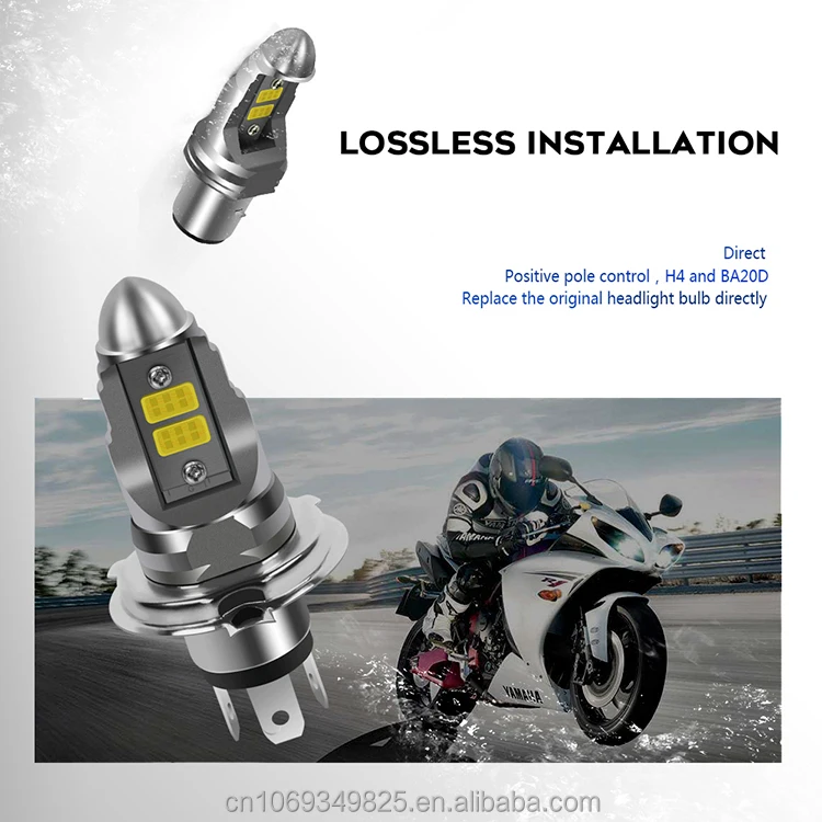 Bullet shaped LED single side motorcycle headlight bulb