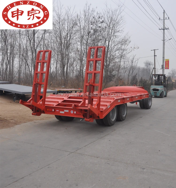farm tractor transporter flatbed excavator trailer for sale