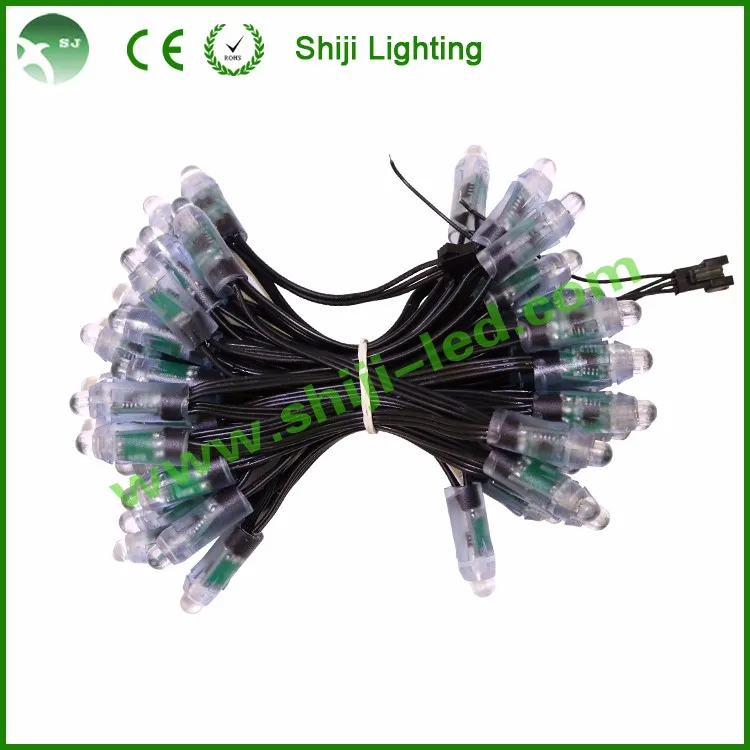 Factory Wholesale 12mm LED Pixel Light ws2811 Full Color DC5V 0.3W 5v pixel 8mm led lights christmas lights