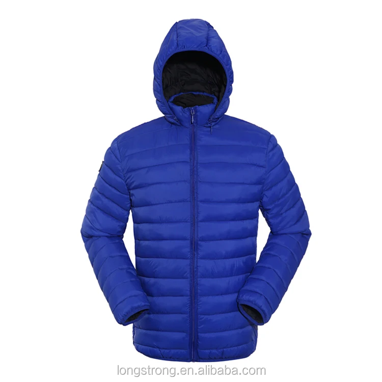 100%nylon OEM winter fashion  ultra light detachable hooded outdoor duck down jacket men