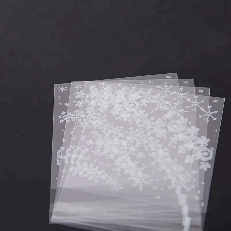 Custom Printed Clear OPP Biscuit Bag OPP Self Adhesive Bags Packaging Cookies Bag Plastic