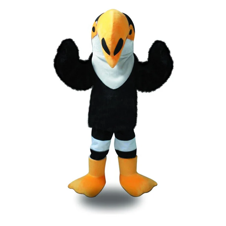
2021 New Indoor Enterprising Black Eagle Mascot Costume/Falcon Fur Costume for USA 