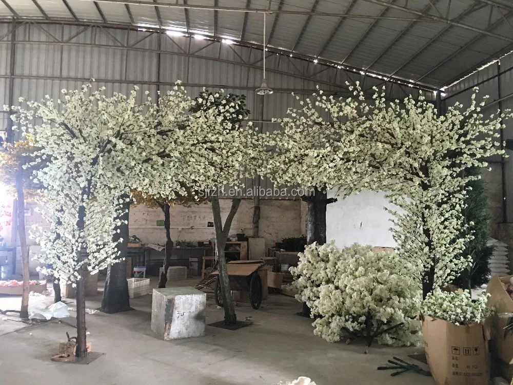 Wholesale high quality wedding decorations artificial cherry tree, fake cherry tree decoration plastic cherry blossom tree