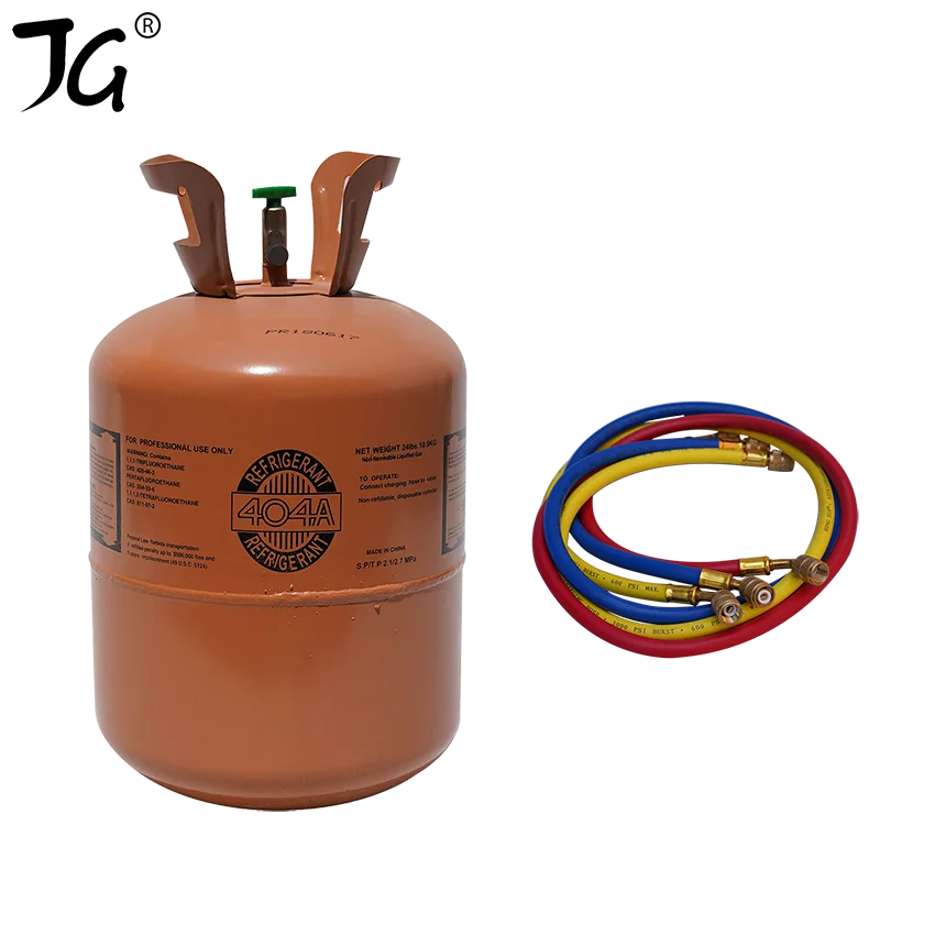 
high quality 10.9kg/24lbs disposable cylinder packing Refrigerant gas R404a hot sale 