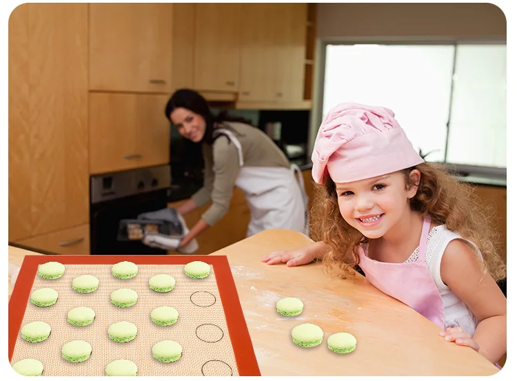 Silicone Baking Mat, Non Stick Heat Resistant Baking Sheet Liner Set Tool, Best for Microwave Toaster Oven Tray