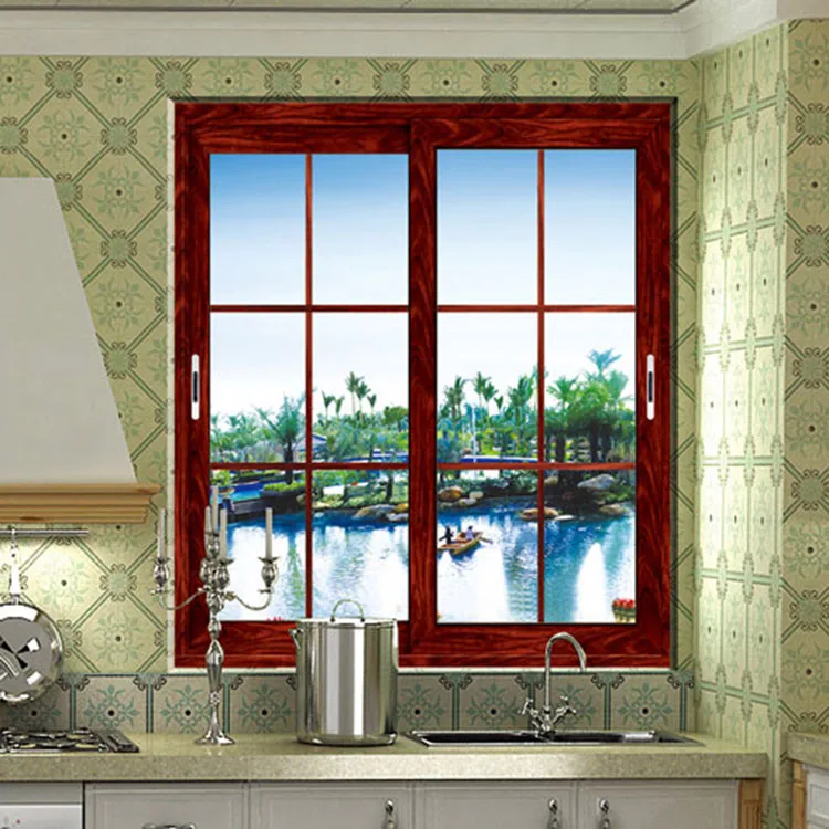 
Top Quality thermal break office/kitchen sliding glass window/ Aluminium double glazed windows and doors philippines price 