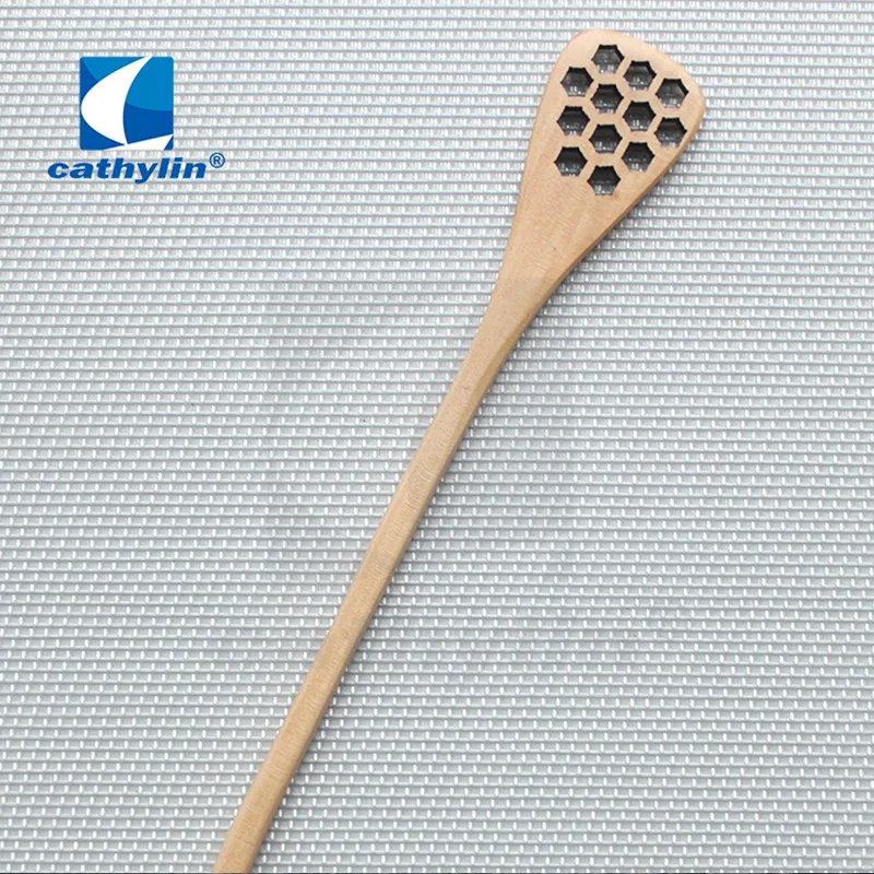 Cathylin hot selling wholesale long handle mini bee wood honey spoon
