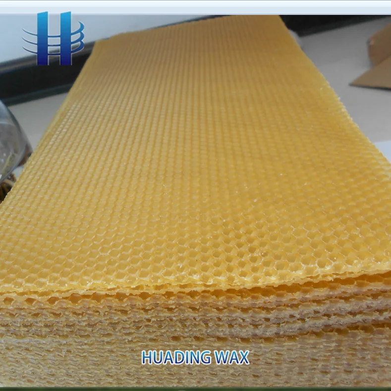 Beekeeping Tool Bee Beehive Nest Beeswax foundation 41cm * 20cm * 0.3cm Gold Bee Honeycomb Material