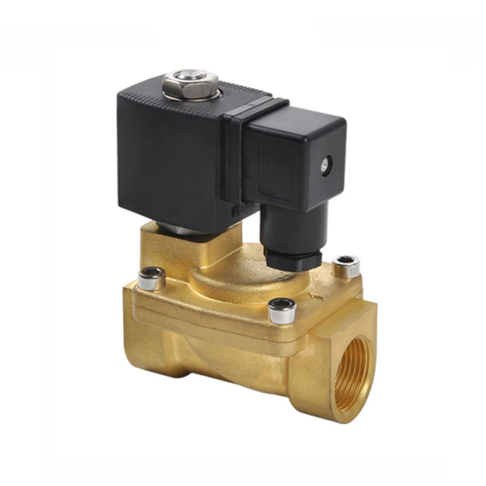COVNA 3v 3.6v 5v 6v 9v dc DN15 1/2 inch 2 Way 120V AC Pilot Operated NC Brass Water Solenoid Valve