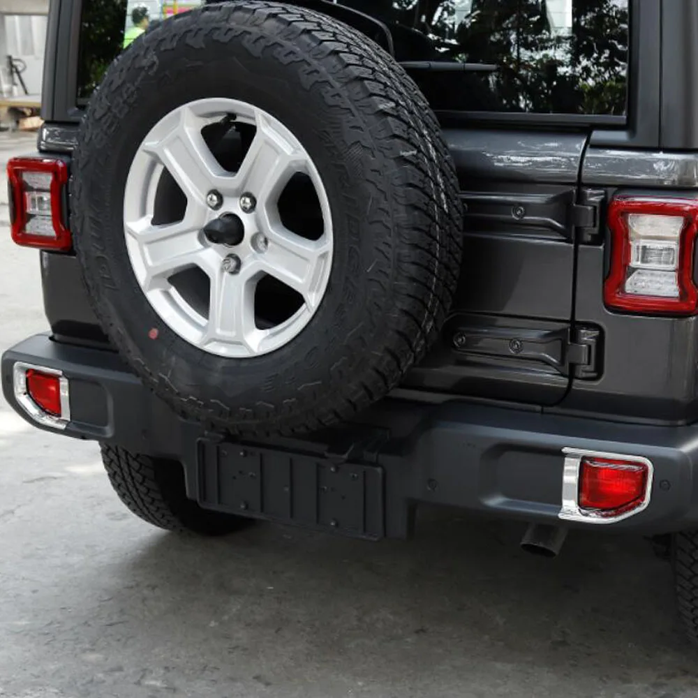 Rear Bumper Fog Light Trim Decorative Sticker protective cover frame for jeep wrangler JL Exterior Accessories 2018 2019