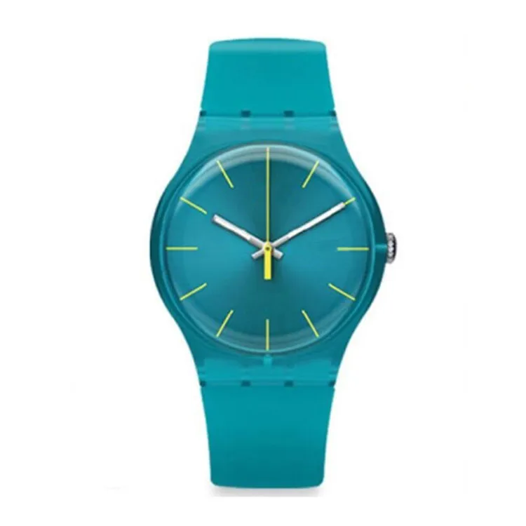 
Factory waterproof colorful wrist silicone jelly watch with customs logo 