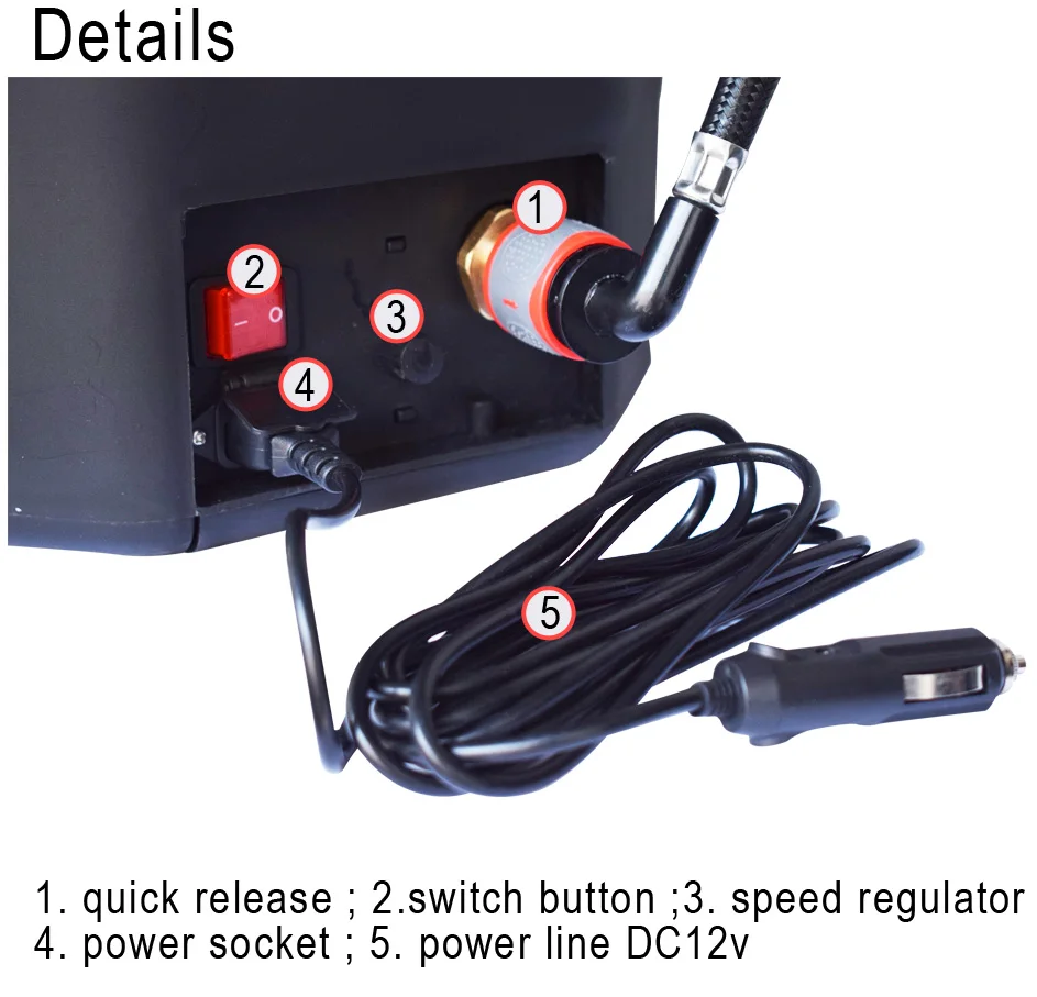 Portable Camping Tools with 21V Shower for Car Wash Stainless Steel Brass Plastic Washer Gun Pressure Cleaning Function