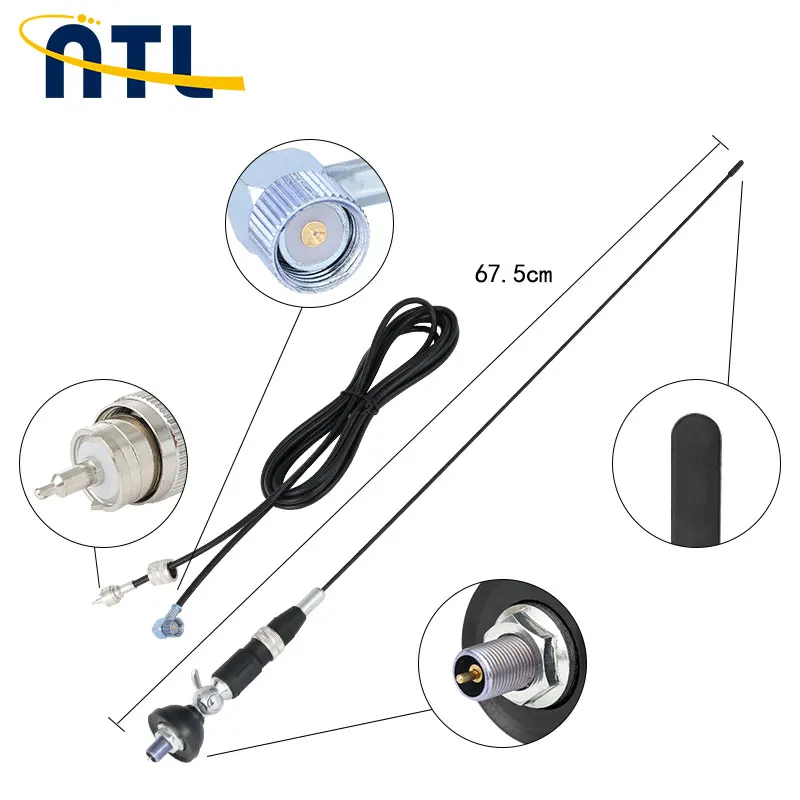 
Manufacture Ham Two Way Radio Mount Tyep Car Mobile 27MHz CB Car Antenna for Communication 