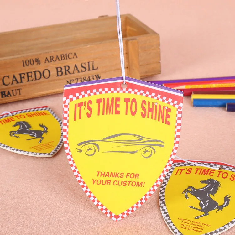 
New design car air fresher paper air fresheners die cut air freshener high quality 