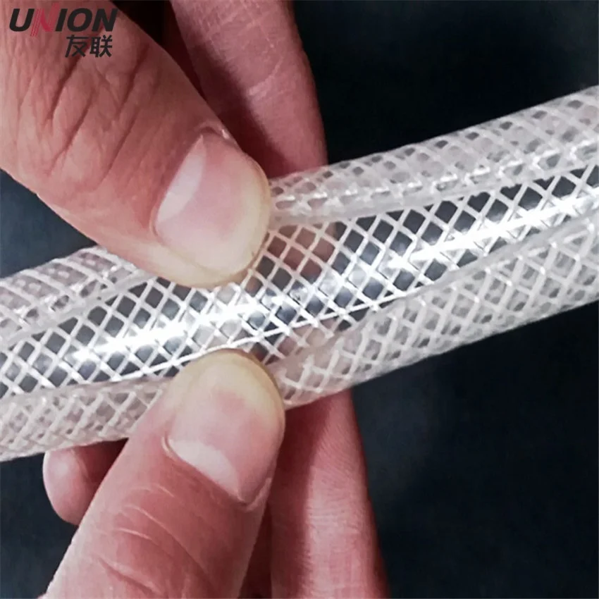 Braided PVC Hose, PVC Transparent Hose, Non-toxic Plastic Fibre Reinforced Tube