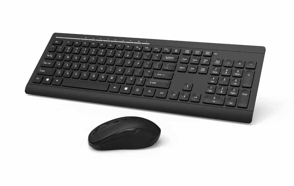 Для Офиса Компьютерный OEM черный цвет 2 4 ГГц Беспроводная клавиатура и мышь комбо с USB приемник
