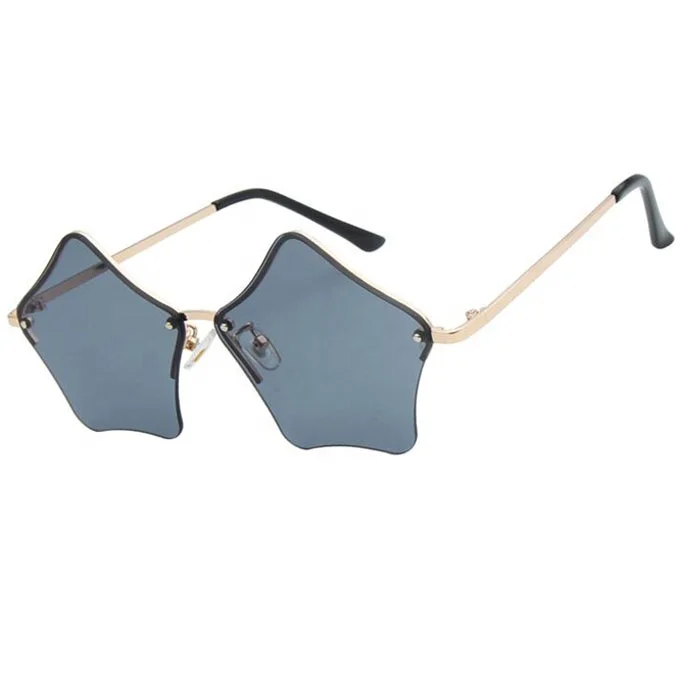 New  Cool Star Shaped  fashion metal Sunglasses women