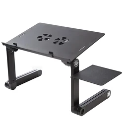 Flexible laptop stand with USB cooling fan