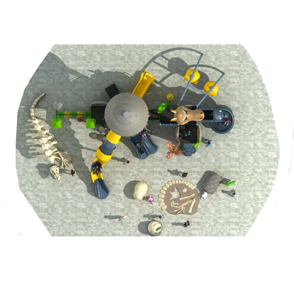 Multi-functional Ancient Tribe Series outdoor playground with big slides&climbing&jumping