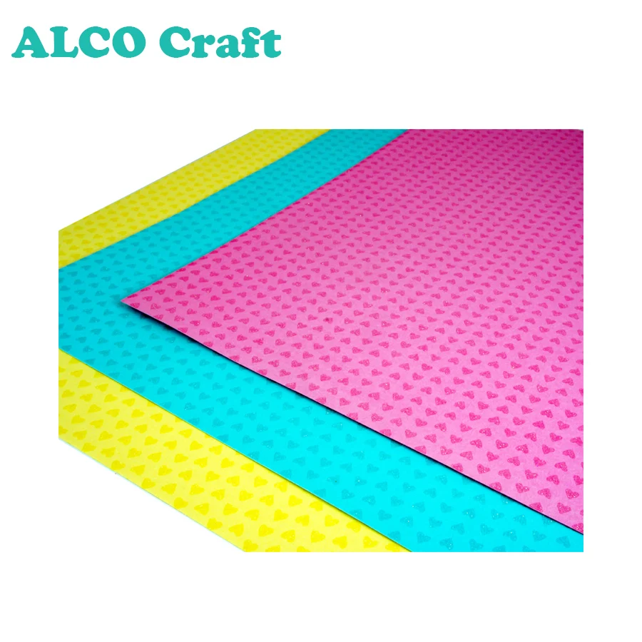 
4x6 inch colour textured glitter cardstock paper for decoration 