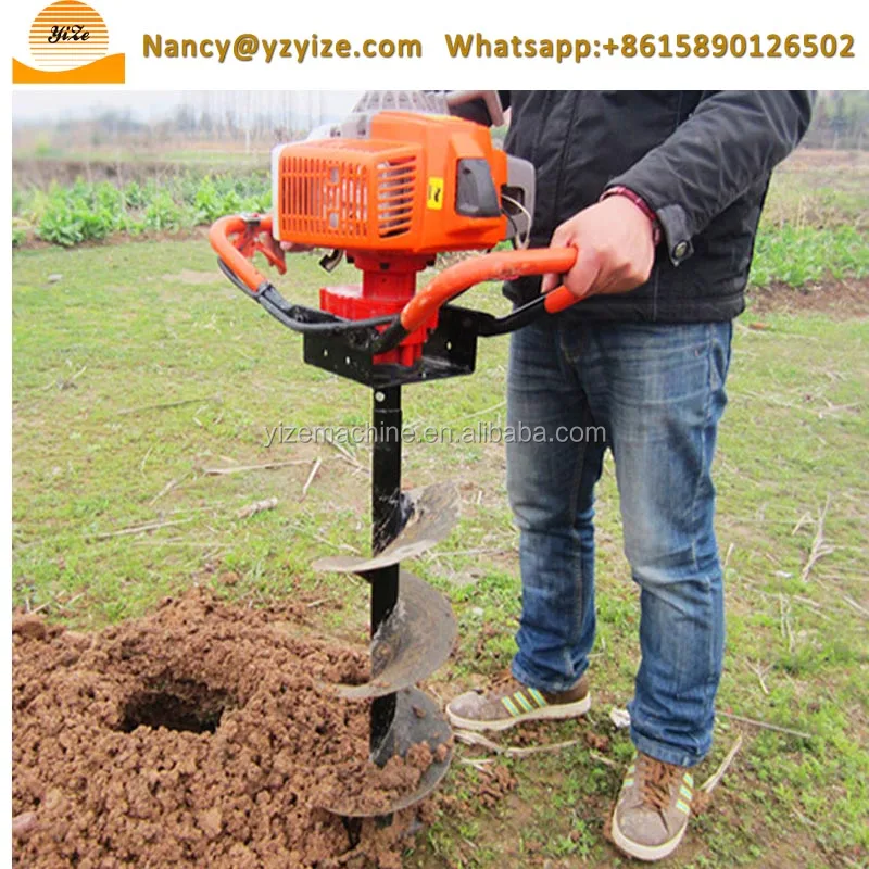 Small digging machine ground hole drill earth auger ice driller