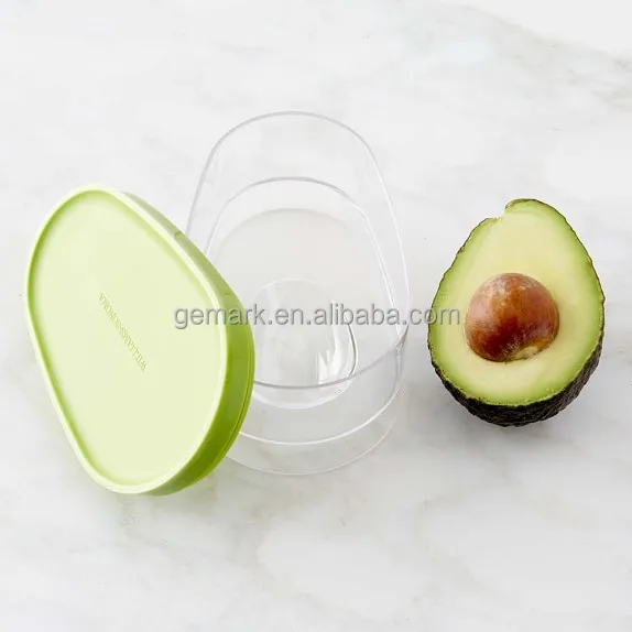 Plastic Avocado Keeper Fruits Saver In Green Avocado Storage Container