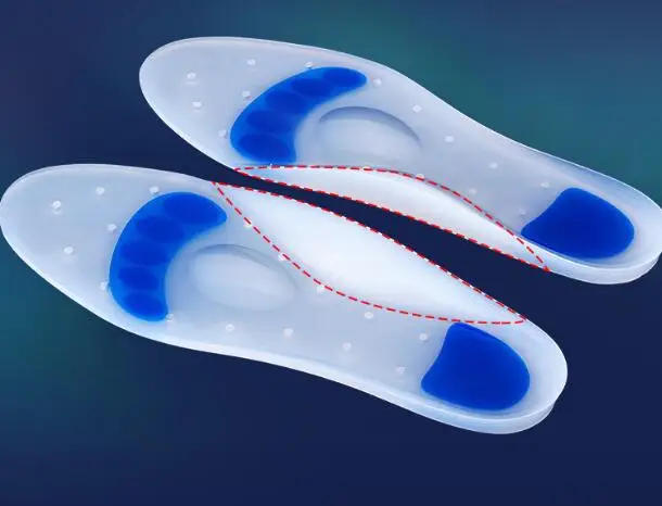 Silicone Gel Insoles For Plantar Fasciitis Heel Spur Running Sport Insoles Shock Absorption Pads Arch Orthopedic Insole