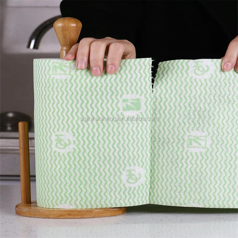 Manufacturer polyester rayon chemical bond nonwoven fabric disposable cleaning wipes J type cloth