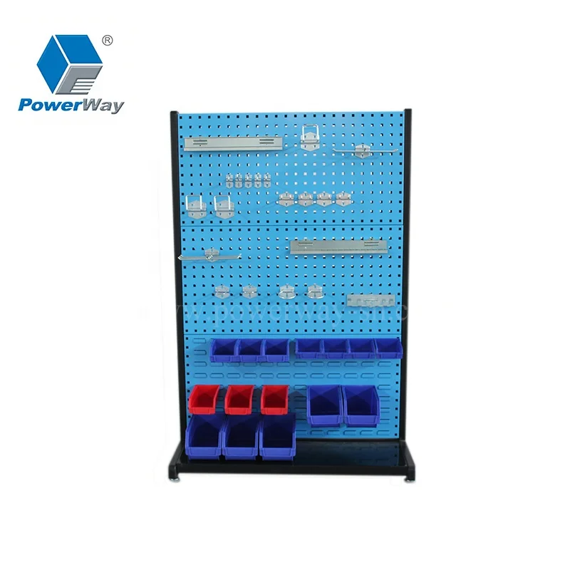 Powerway workshop spare parts storage bins organizer rack hand tool hanging rack