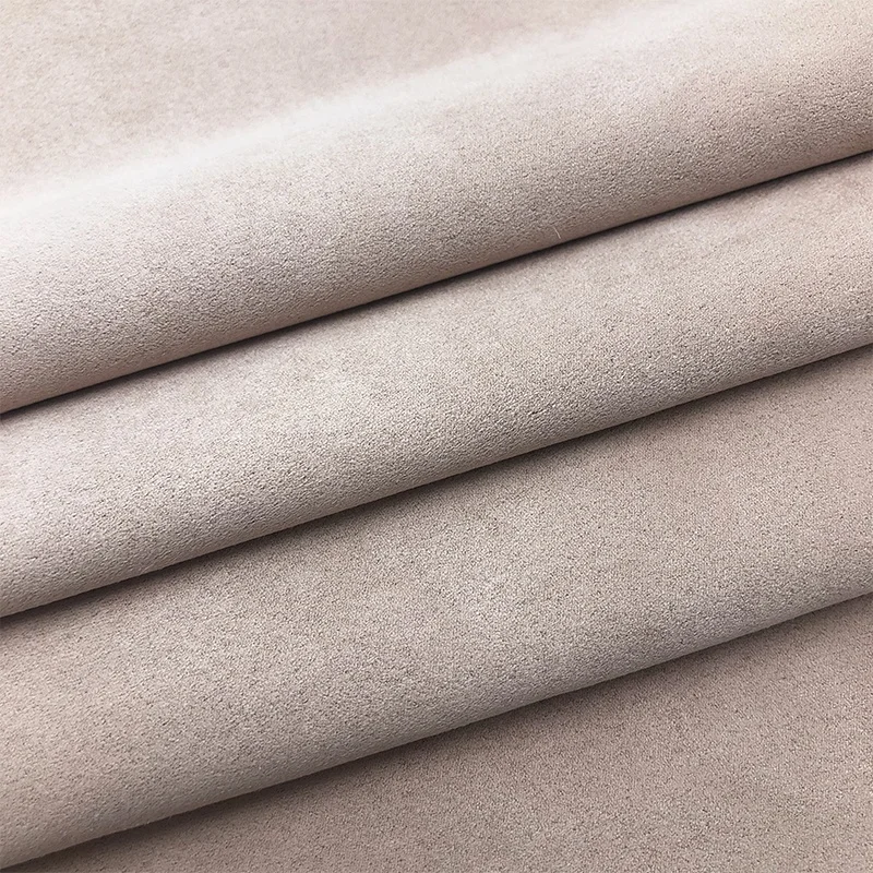 Microfiber Polyester Spandex Blend Fabric for Sofa Car Chair 4 Way Stretch Double Sided Suede Customized 100% Polyester Plain