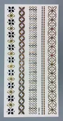 MT 1-36 gold silver colorful temporary body tattoo sticker custom body tattoo waterproof body tat